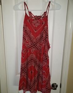 Red bandana romper xl nwt
